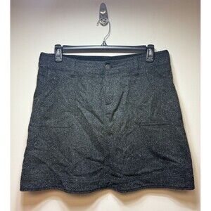 Woolrich Skirt Women 14 Black Gray Wool Blend Lined Pocket Classic Timeless